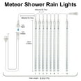 thumbnail image 2 of Meteor Shower Lights Outdoor, 10 Tubes 200 LED Falling Rain Drop Lights, Christmas Light for Holiday Party Decoration (White), 2 of 9