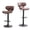 Brown 091, variant on White Faux Leather Adjustable Swivel Stools Set of 2, Air Lift Counter Height Bar Stools for Kitchen Island