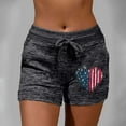 thumbnail image 5 of Womens Yoga Shorts Independence Day Women Quick Drying Casual Sports Butterfly Print Elastic Short, 5 of 6