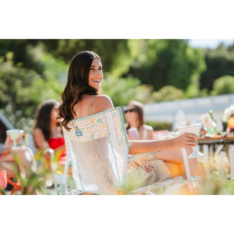 GCI Outdoor Freestyle Rocker Foldable Rocking Camp Chair, Teal