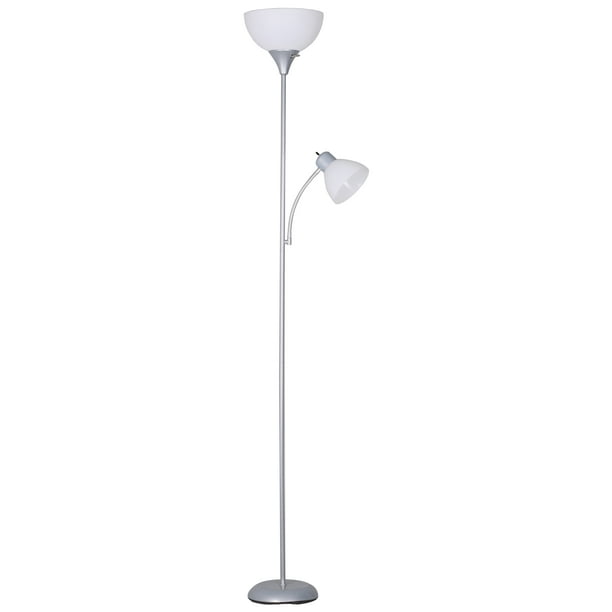Mainstays Torchiere Floor Lamp With, Torchiere Floor Lamp With Reading Light