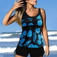 thumbnail image 2 of TuseyRxln Womens Swimsuit Loose Tummy Control Bikini Suit Women Ladies Tropical Print Halter Bikini Swimsuit, 2 of 6