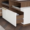 thumbnail image 6 of BELLEZE 70" Modern TV Stand for TV up to 70", Home Entertainment Center with Open Shelves and Drawers, Media Console Table, Wood Storage Cabinet for Living Room, Bedroom - Broadway (White), 6 of 7