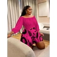 thumbnail image 4 of AURA Women Plus Size 2 Piece Outfit Summer Casual Top and Shorts Set Street Style, 4 of 6