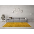 thumbnail image 3 of Ahgly Company Indoor Round Abstract Yellow Contemporary Area Rugs, 4' Round, 3 of 4