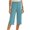 Light Blue, variant on Bixock Women Pajamas Pants Loungewear Pants Capris Pants Solid Color Elastic Waist Wide Leg Loose Thin Textile Wearable Outside Indoor Homewear Sleepwear Trousers Women Clothings