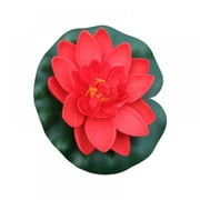 3 PCS Artificial Floating Lotus Flowers, Floating Pond Decor Realistic Foam Water Lily Lotus Flower, 3.8 Inch