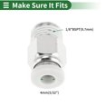 thumbnail image 4 of Unique Bargains Push to Connect Air Fittings 5/32" Male Thread Air Line Quick Connector Plastic Metal 1/8"BSPT 20 Pcs White Silver Tone, 4 of 7