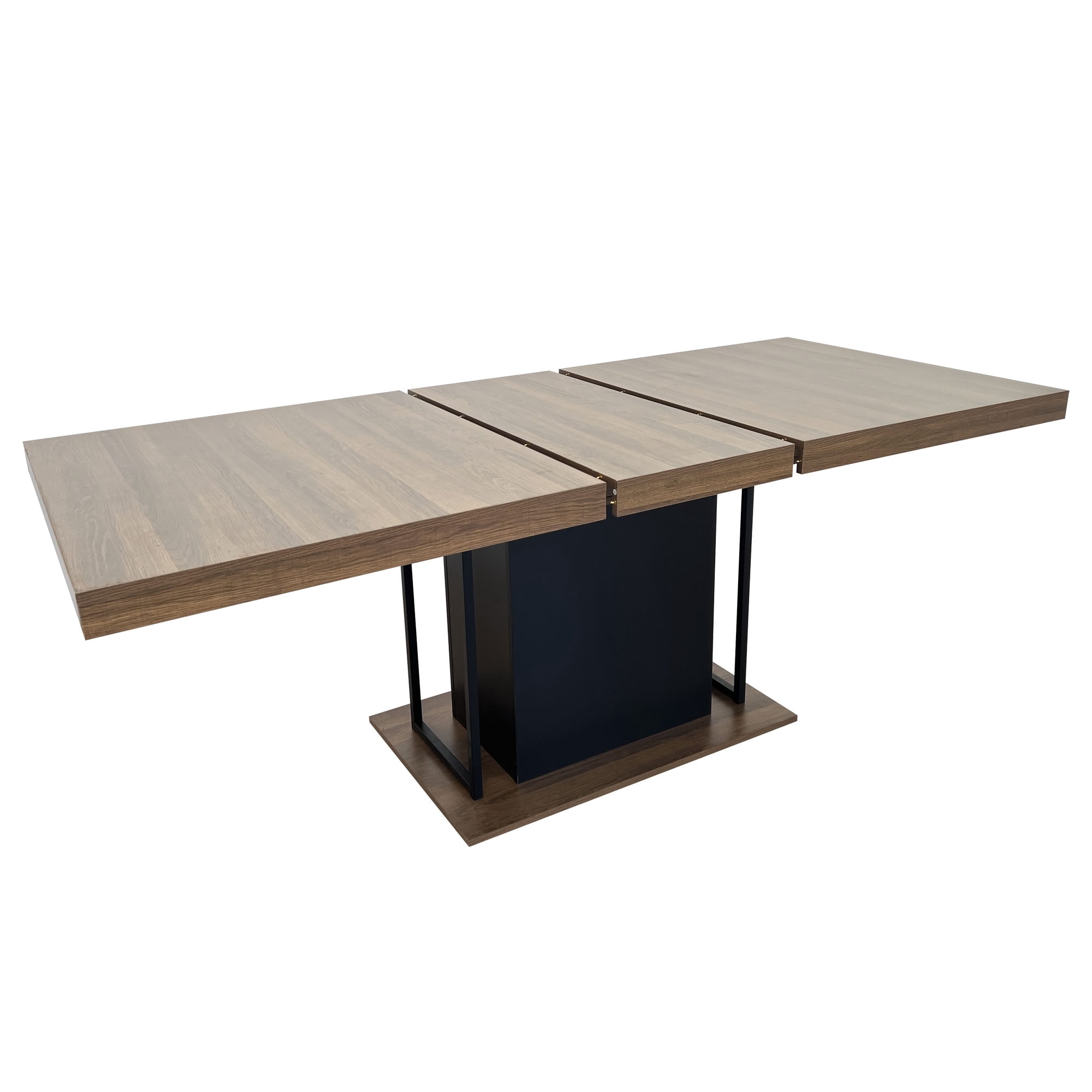 MAYEERTY Extendable Rectangular Dining Table for 6-10 People, Expandable Kitchen Table with Built-In Hidden Extension Leaf, for Dining Room, Kitchen, Apartment, Dinner Party