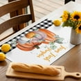 thumbnail image 5 of Fall Placemats Set of 6 Farm Harvest Pumpkin Place Mats Thanksgiving Placemat Black Buffalo Plaid Table Mats for Dining Kitchen Table Holiday Dinner Party Home Fall Decorations 13x19 Inch, 5 of 8