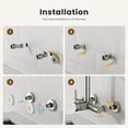 thumbnail image 6 of Wall Mount Kitchen Faucet Single Handles, 8 Inch Center Wall Commercial Utility Sink Faucet with Pull Out Sprayer 2 Modes, Stainless Steel, Brushed Nickel, 6 of 8