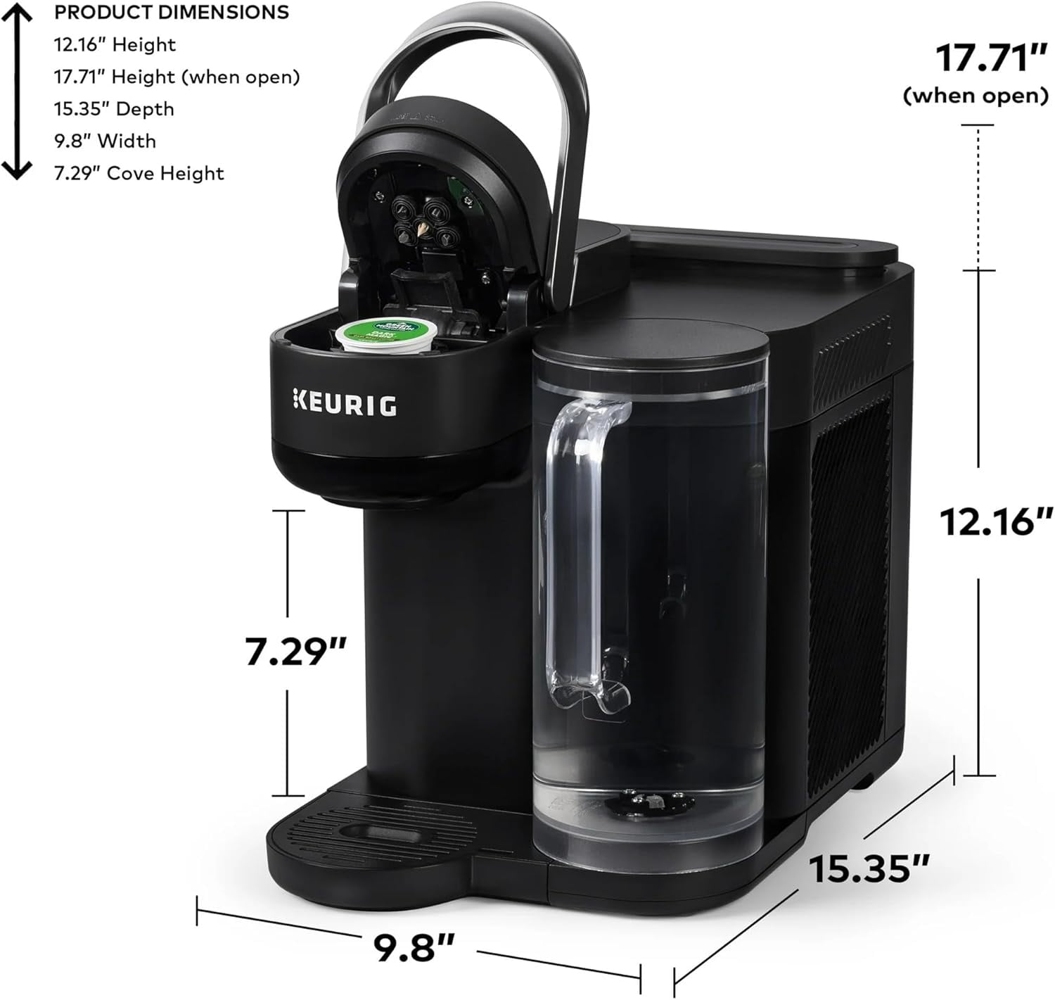 Restored Keurig KBCK87BK K-Brew+Chill Single-Serve Coffee Maker, MultiStream and QuickChill Technology, 70oz. Removable Reservoir, Black (Refurbished)