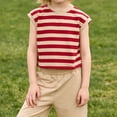 thumbnail image 2 of Jalioing Cotton Tank Tops for Toddler Kids Casual Striped Crew Neck Sleeveless Shirts Little Boys Girls Summer Tops, 2 of 6