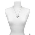 thumbnail image 3 of Delight Jewelry Silvertone Little Sister on AB Crystal Heart Silvertone Script Initial Disc - L - Charm Necklace, 20"+3", 3 of 4