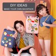 thumbnail image 4 of Bewildely Niños Bolsa de dibujos animados DIY EVA Niño Juguete Decoración Bolsa de gran capacidad Juguetes azul, 4 of 6