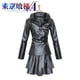 thumbnail image 4 of Disfraz de Cosplay de Tokyo Ghoul Touka Kirishima, vestido negro, uniforme de lucha, máscara, peluca, conjunto completo, traje de fiesta de Halloween para niñas, 4 of 4