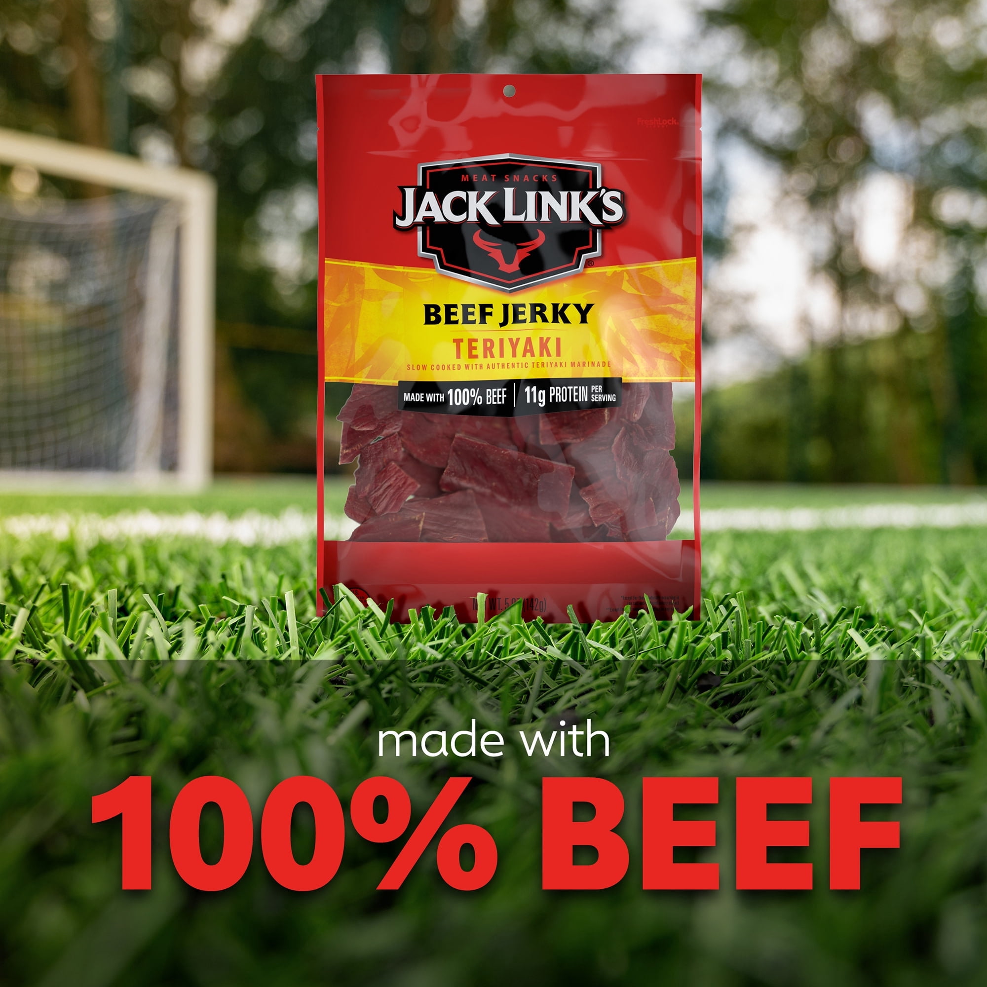 Jack Link’s Beef Jerky, Teriyaki, Made with 100% Beef, 11g of Protein per Serving, 5 Ounce