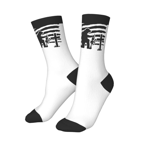 Kids Girls Boys Socks - Memorial Day1 Comfort Breathable Crew Socks for Boys Girls Kids, Soft Athletic Running Socks for Boys Socks 6-10 Years Old