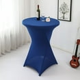 thumbnail image 2 of Cocktail Table Covers - 1 Pack 60x110cm Table Cloth - Black Fitted Stretch Spandex Round High Top Tablecloth for Party, Bar, Birthday, Pub, Banquet, 2 of 6