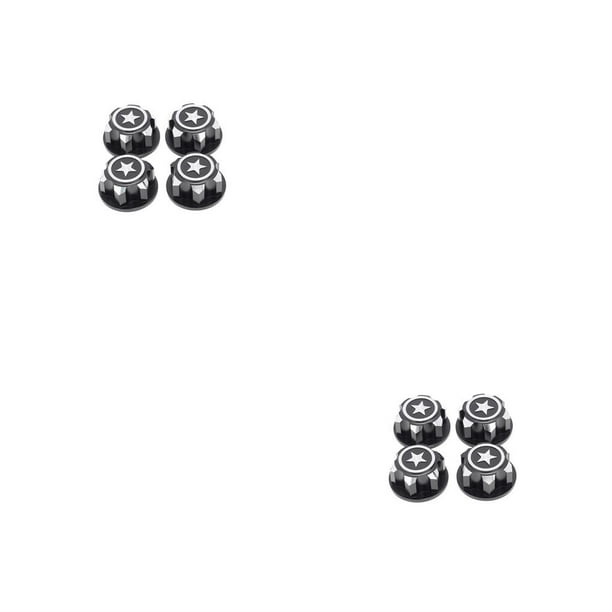 Vogacara 4 unids/pack tuercas de rueda tapacubos profundizar espesar cubierta de rueda roscada accesorio de juguete reemplazar piezas tapas resistentes al Negro 2piezas Vogacara CBP393259