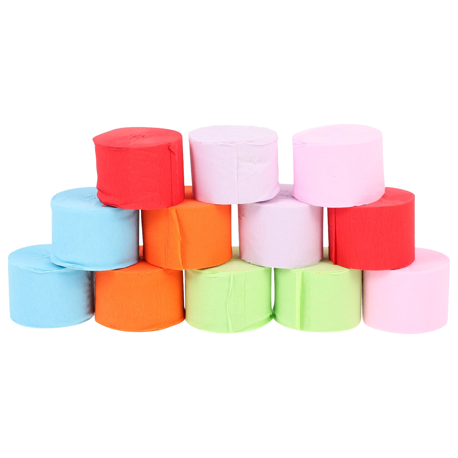 NUOLUX Paper Streamer Streamers Crepe Party Decorations Rainbow Decor ...