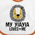 thumbnail image 4 of Inktastic My YiaYia Loves Me Grandkids Boys Baby Bib, 4 of 4