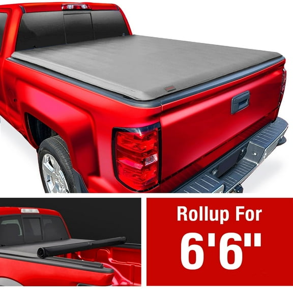 MaxMate Soft Roll-up Truck Bed Tonneau Cover Compatible with 1988-2006 Chevy Silverado GMC Sierra 1500 2500 3500HD; 2007 Classic | Fleetside 6'6" (78") Bed | TCC169009