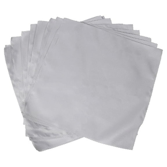 10Pcs 48X48cm Polyester Cloth Napkins for Restaurant Wedding Banquet , Silver Gray C3889
