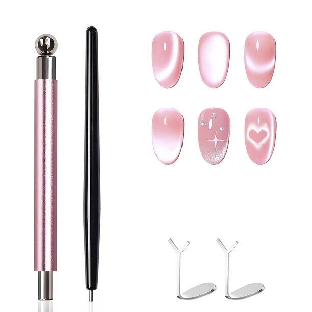 Set de imanes para nail art uadbau de 4 piezas con diseño ojo de gato