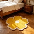thumbnail image 4 of Linnome Flower Shape Bathroom Floor Mat Soft Highly Absorbent Antiskid Bath Rug Decorative 23.62x23.62 Inch, 4 of 6