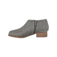 thumbnail image 3 of Decade Suede Gray Small Short Heel City Classified Women Side Zipper Ankle Boots Booties Cutout, 3 of 4