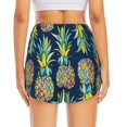 thumbnail image 4 of Goofa Colorful Pineapples Printed Women 2 in 1 Running Shorts,Quick Dry Athletic Workout Shorts,High Waisted Athletic Shorts with Liner Pockets-Large, 4 of 9