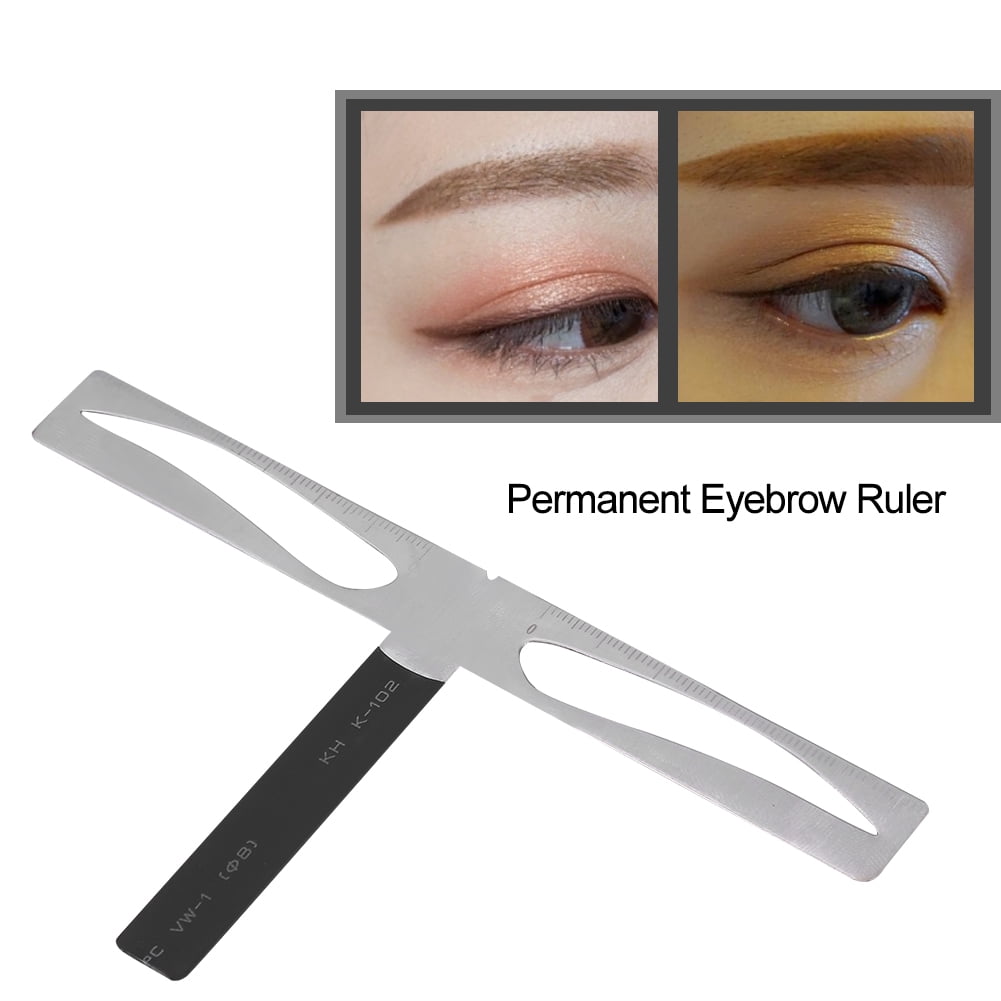 WALFRONT 2 Types Permanent Eyebrow Ruler Eyebrow Measure Balance
