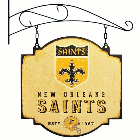 Nfl Pub Sign - New Orleans Saints Official NFL 16 inch x 16 inch sign by Winning Streak