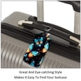 thumbnail image 3 of Square 2Pack PU Leather Butterfly Cruise Luggage Tag with Privacy Cover and Name ID Tag for Travel Handbags Backpacks Luggage Tags, 3 of 6