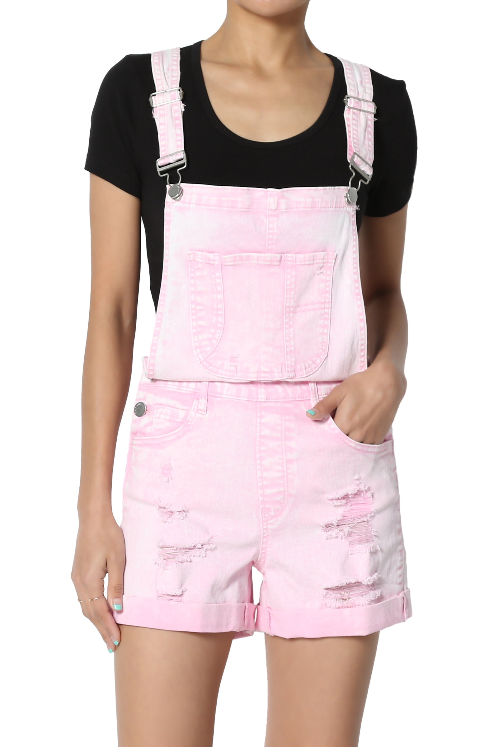 TheMogan TheMogan Junior's Washed Distressed Stretch Denim Short