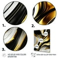 thumbnail image 3 of Designart Abstract Geode Marble Waves Gold II Canvas Wall Art, 3 of 5