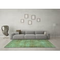 thumbnail image 3 of Ahgly Company Machine Washable Indoor Round Persian Turquoise Blue Traditional Area Rugs, 6' Round, 3 of 4