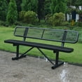 thumbnail image 6 of 6 ft. Outdoor Steel Bench with Backrest BLACK, 6 of 8