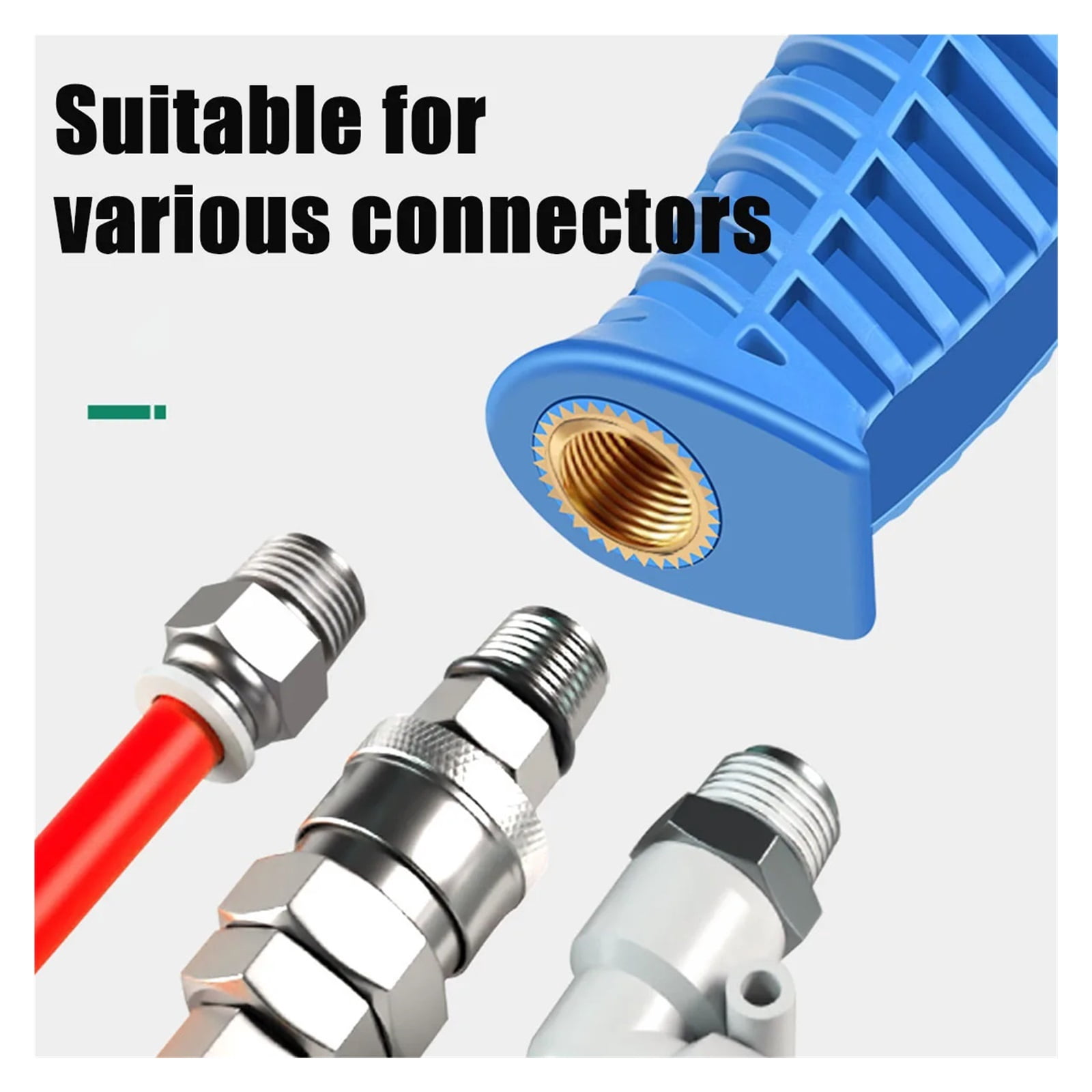 Air Blow Gun,High Flow Air Blower Gun For Compressor With Angled Bent Nozzle,Three Colors To Choose From,Long Style ,Flexible