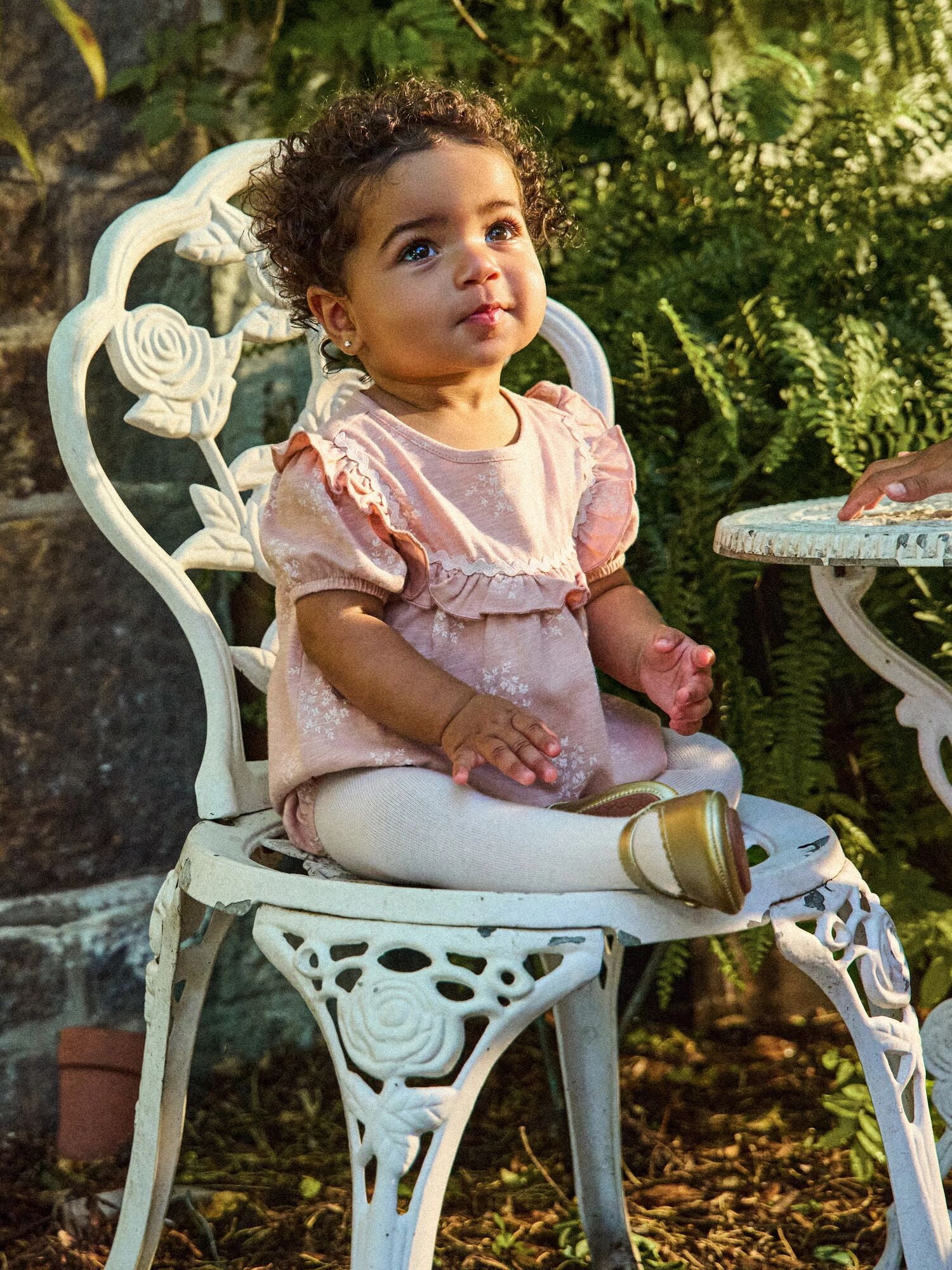 Modern Moments by Gerber Baby Girl Bubble Romper with Ric-Rac and Tights Outfit Set, 2-Piece, 0/3 Months - 24 Months