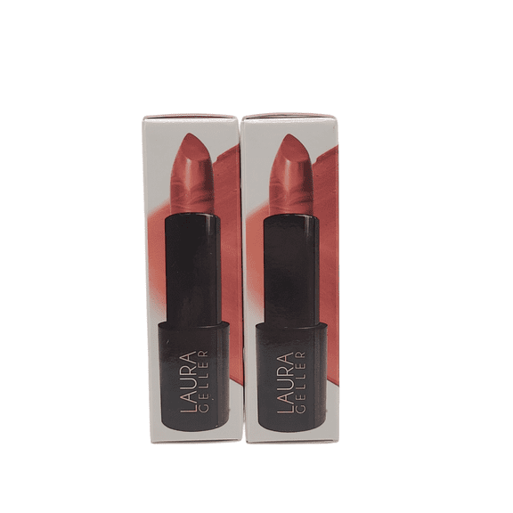 2 Pack Laura Geller Italian Marble Lipstick 0.12 oz Peach Bellini