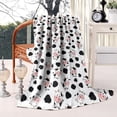 thumbnail image 2 of White Cow Spot Pattern Blanket,Comfortable Soft Flannel Throw Blanket,All Season,Warm Lightweight Blankets for Sofa Bed Couch Living Room Chair,40"x50", 2 of 4