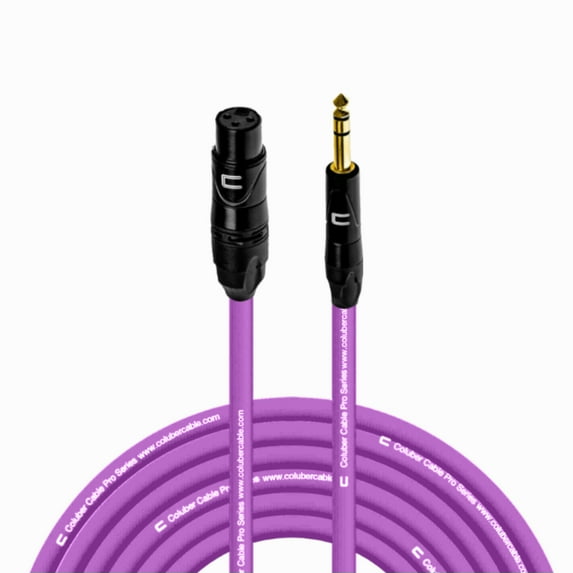Coluber Cable Balanced XLR Female to 1/4" TRS Male Cable Pro Audio Connector