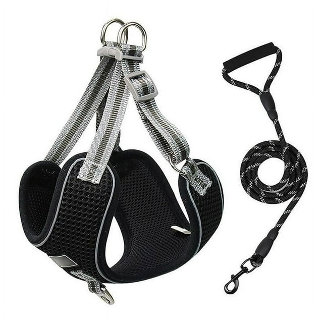 Large Dog Harness Vest Breathable No Pull Dog Training Harness Adjustable Reflective Pet Harnesses For Pitbull Labrador Collars
