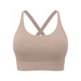 thumbnail image 6 of Sport Bras For Women Solid Color Smoothing Underwire Bra Beige Size L, 6 of 6