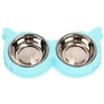 thumbnail image 5 of Cheers.US Double Dog Cat Bowls Premium Stainless Steel Pet Bowls No-Spill Resin Station, Food Water Feeder Cats Small Dogs, 5 of 6