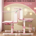 thumbnail image 5 of Floseru Height Adjustable Kids Desk and Chair Set, Childrens Desk with Bookstand and Storage Drawer, Kids Study Table and Chair Set, Kid Study Table and Chair Set, 5 of 10