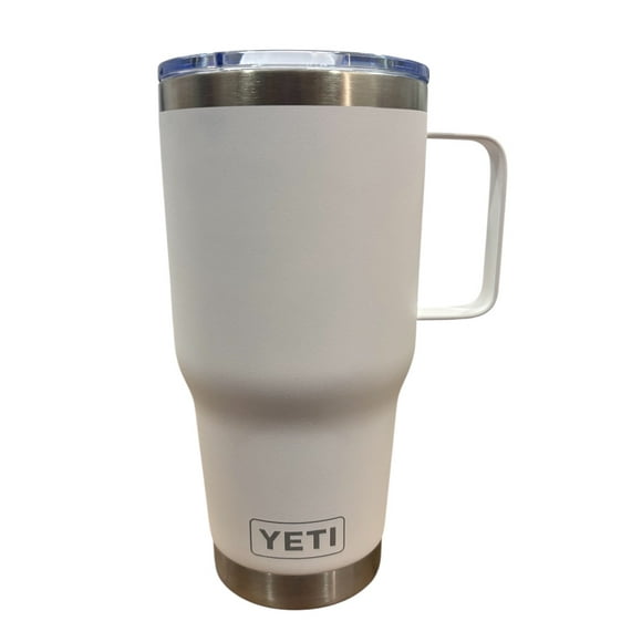 Termo de acero inoxidable Yeti Rambler Coffe color blanco de 30 onzas