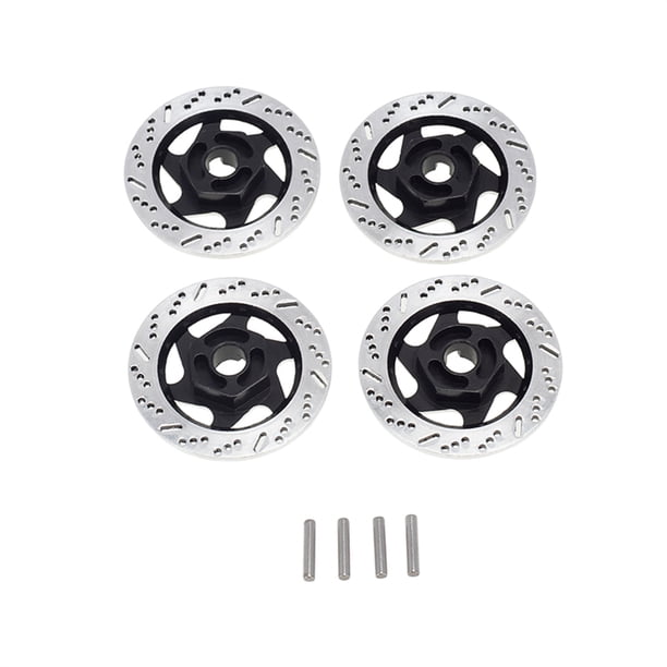 Disco de freno RC Cars Rueda de metal RONE HEX HUX HUX Control remoto Modelo Carrera de automóviles en piezas de carretera para controlar velocidad Paquete negro de 4 seitruly FN001646-01
